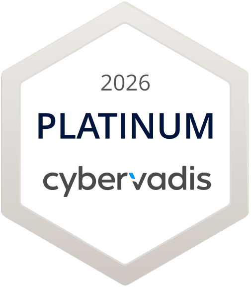 Selo CyberVadis Platinum 2026 de cibersegurança