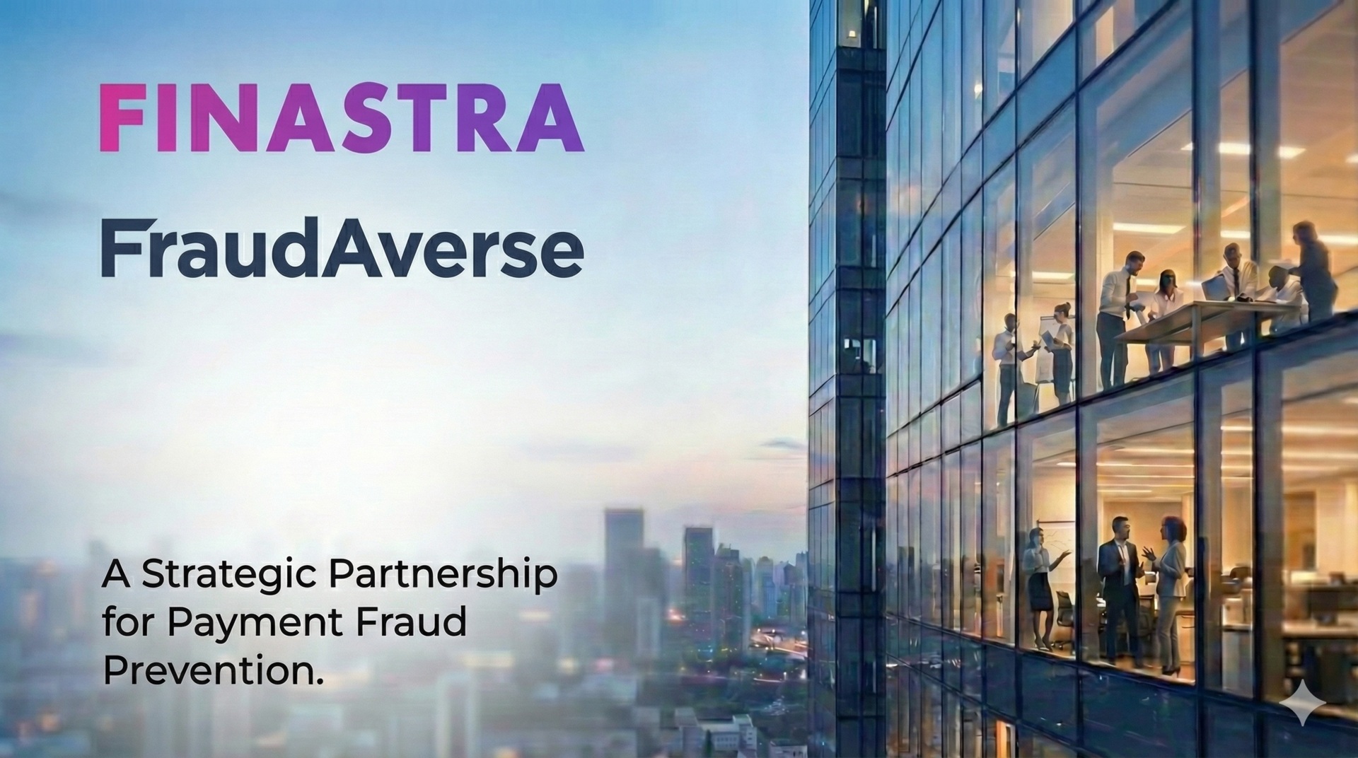 Anúncio da parceria entre Finastra e FraudAverse